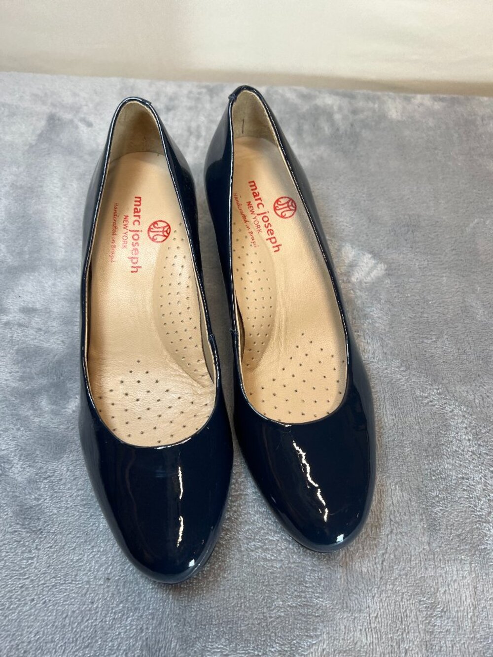 Marc Joseph BROAD STREET black patent leather heel pumps sz 5.5